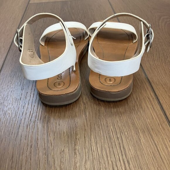 Cat & Jack Girls White - Brown Buckle-Up Sandal Size 1 - Picture 6 of 9